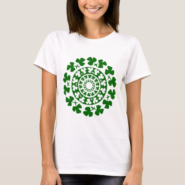 "RING OF SHAMROCKS" Womens T-Shirt (Front)