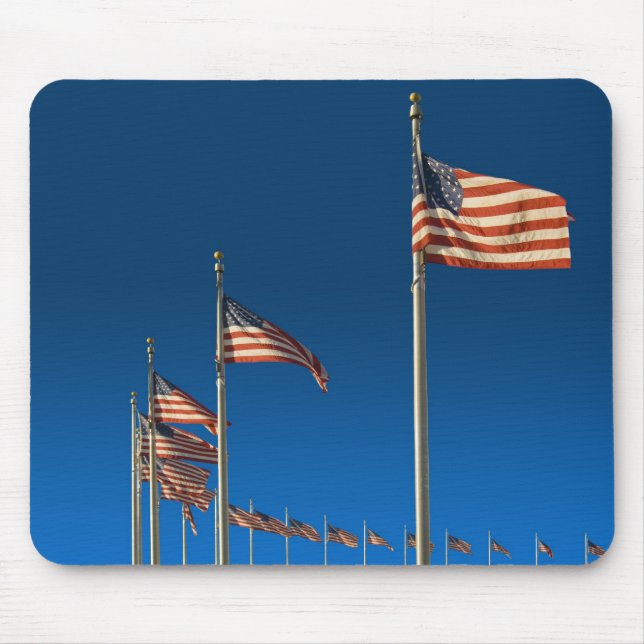 Ring Of  U.S.A. Flags Mouse Mat (Front)
