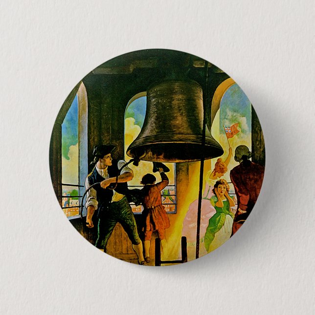 Ring Out Liberty 6 Cm Round Badge (Front)