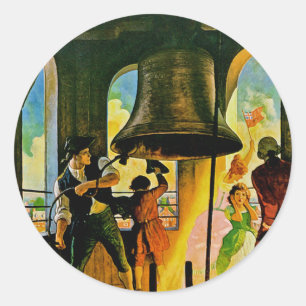 Ring Out Liberty Classic Round Sticker