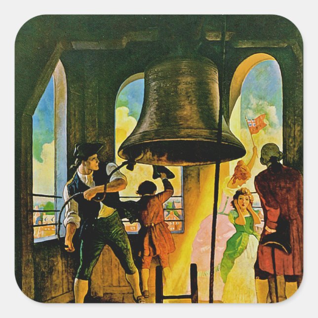 Ring Out Liberty Square Sticker (Front)