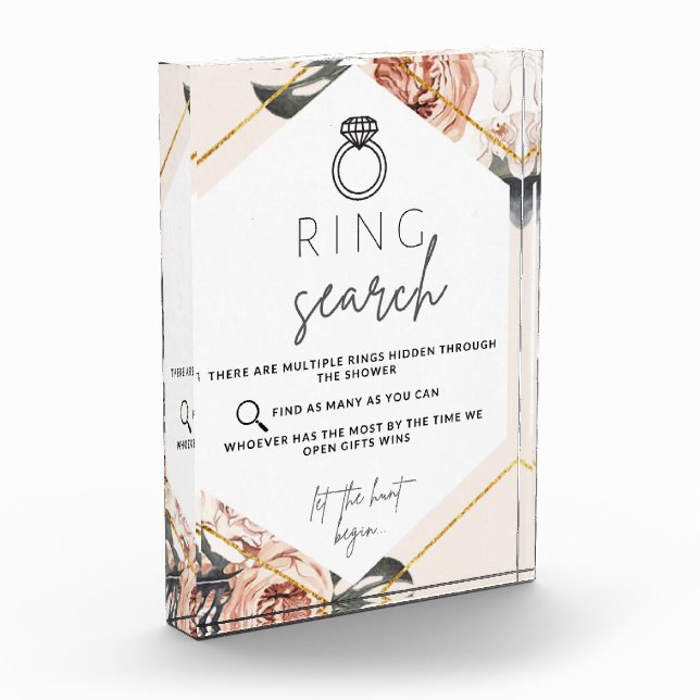 Ring Search Hunt Bridal Shower Game Photo Block (Left)