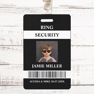 Ring Security Agent Photo ID Ring Bearer ID Badge