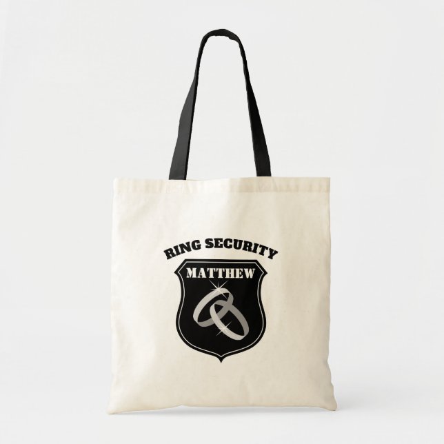 Ring security custom wedding tote bag for kids (Front)