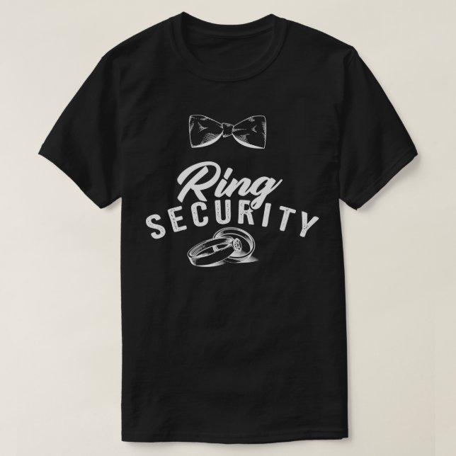 Ring Security  Cute Wedding Ring Carrier Gift  T-Shirt (Design Front)