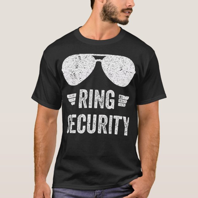 Ring Security Funny T-Shirt For Ring Bearer Boys Y (Front)
