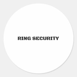 Ring Security Funny Wedding Bride Groom Party Gift Classic Round Sticker