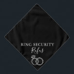 Ring Security Personalised Name Pet Dog Wedding Bandana<br><div class="desc">A super cute wedding bandanna featuring wedding rings. Personalise with your dog's name and their honour role on your special day. Designed by Thisisnotme©</div>