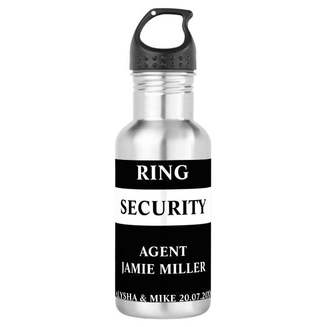 Ring Security Ring Bearer Agent  710 Ml Water Bottle (Front)