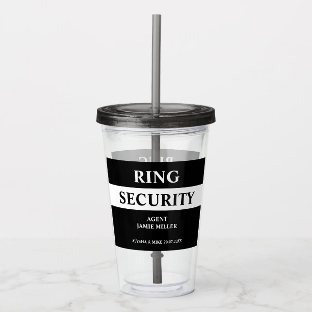 Ring Security Ring Bearer Agent  Acrylic Tumbler (Front)