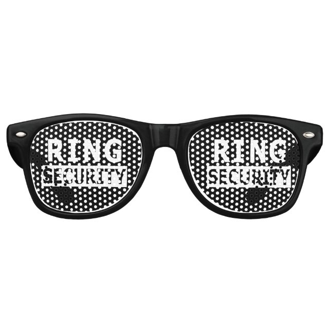 Ring Security Ring Bearer Boy Gifts Retro Sunglasses (Front)