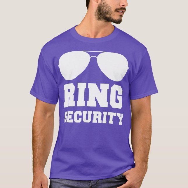 Ring Security   Ring Bearer  Boys Wedding Party T-Shirt (Front)