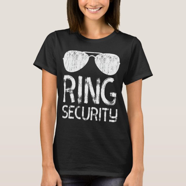 Ring Security Ring Bearer Boys Wedding Party T-Shirt (Front)