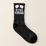 Ring Security Ring Bearer Personalised Boy Socks<br><div class="desc">Ring Security Ring Bearer Personalised Boy Socks</div>