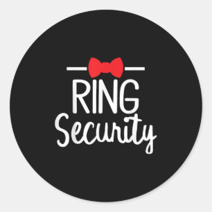 Ring Security Wedding Bridesmaid Bachelorette Part Classic Round Sticker