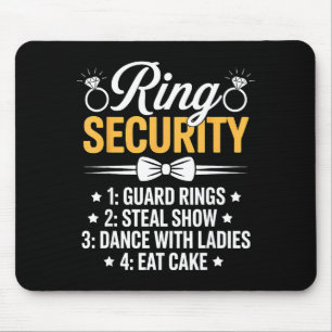 Ring Security Wedding Party Funny Ring Bearer  Mouse Mat