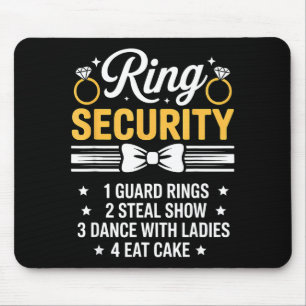 Ring Security Wedding Party Funny Ring Bearer  Mouse Mat