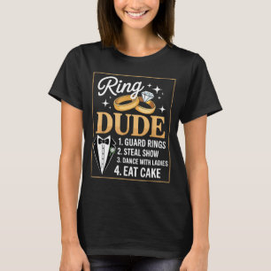 Ring Security Wedding Party Funny Ring Bearer  T-Shirt