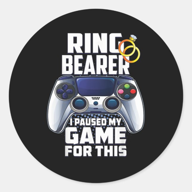 Ring Security Wedding Ring Bearer Grooms Proposal Classic Round Sticker (Front)