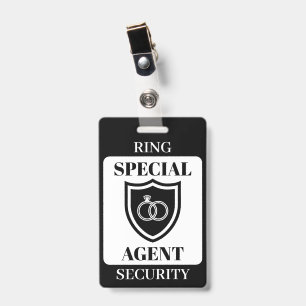 Ring Special Agent Security – Ring Bearer ID Badge
