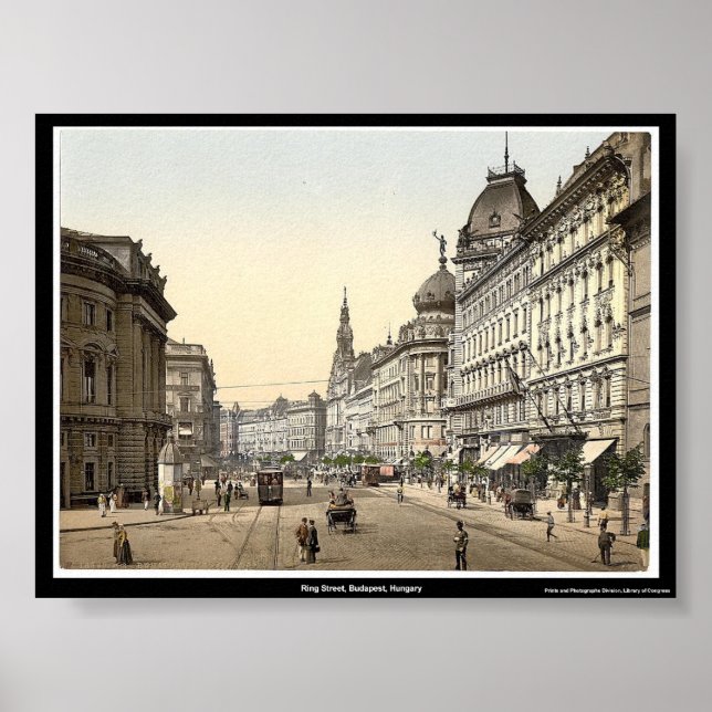 Ring Street, Budapest, Hungary Poster (Front)
