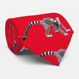 Ring-tailed lemur ネクタイ tie