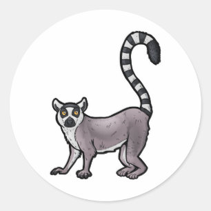 Ring Tailed Lemur Classic Round Sticker