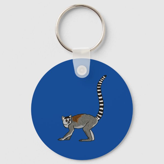 Ring Tailed Lemur  Key Ring (Front)