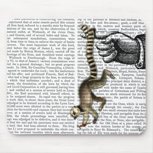 Ring Tailed Lemur on Finger 2 Mouse Mat (Front)