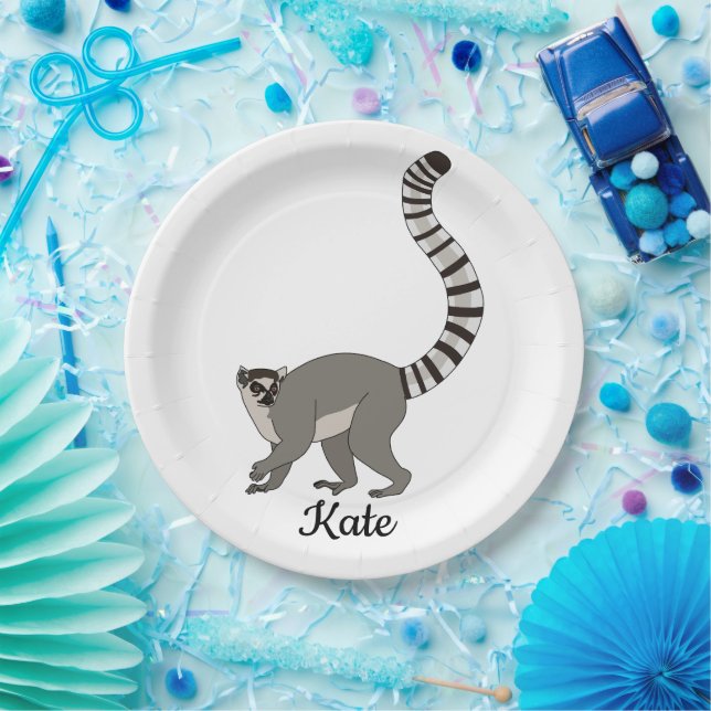 Ring Tailed Lemur Paper Plate (Party)