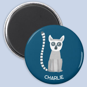 Ring Tailed Lemur Personalised Name Magnet