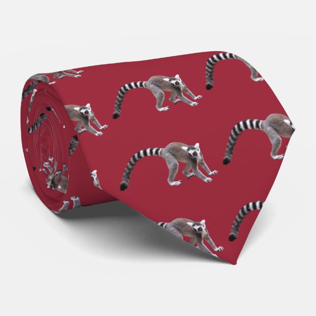 Ring-tailed lemur tie (Rolled)