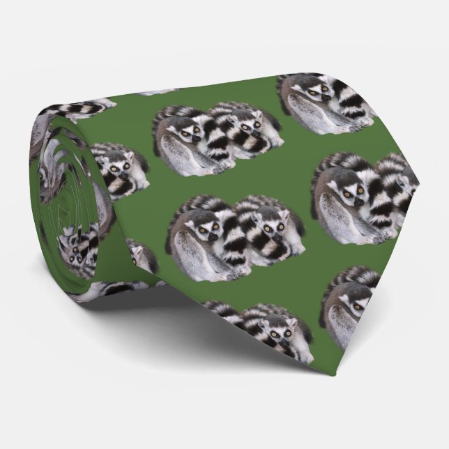 Ring-tailed lemur tie (Rolled)