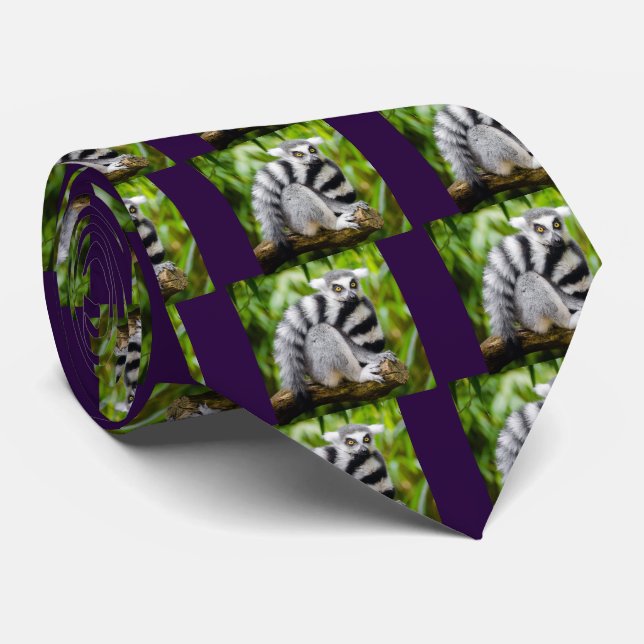 Ring-tailed lemur tie (Rolled)
