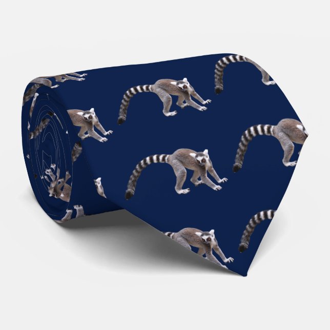 Ring-tailed lemur tie (Rolled)