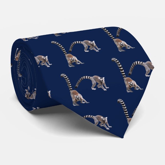Ring-tailed lemur tie (Rolled)