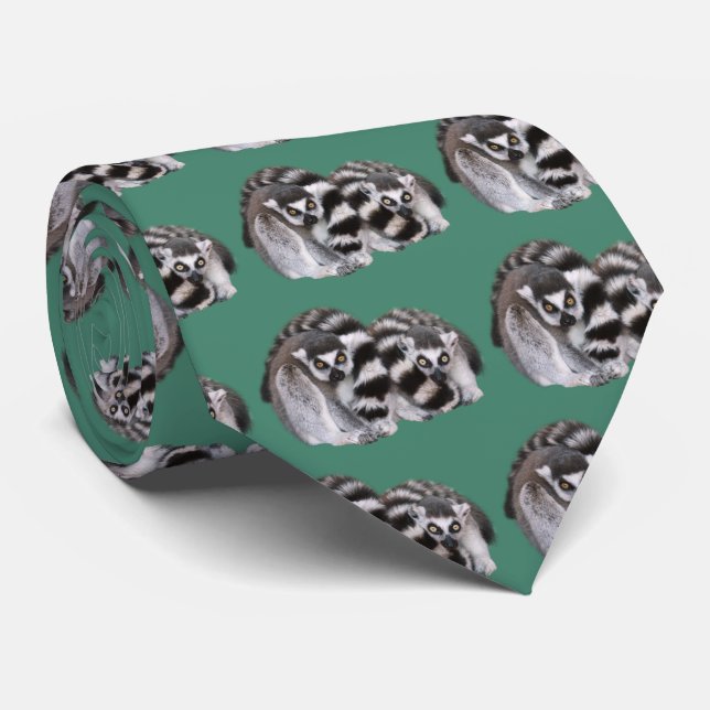 Ring-tailed lemur tie (Rolled)