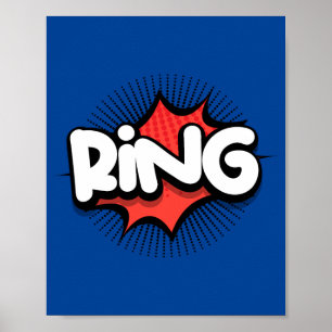 Ring! Vibrant Pop Art Sound Effect Poster