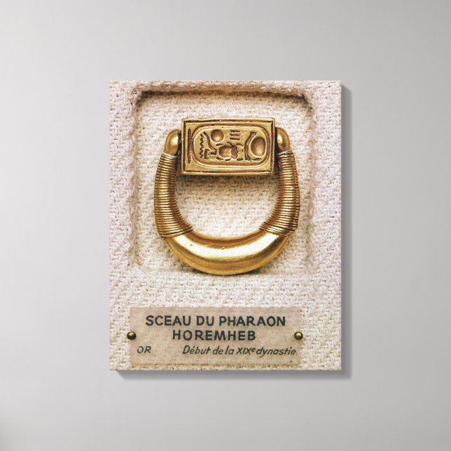 Ring with the seal of General Horemheb Canvas Print (Front)