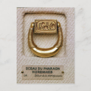 Ring with the seal of General Horemheb Postcard