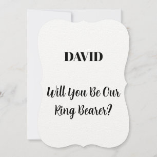 Ringbearer Custom Name Simple Minimal Wedding Invitation