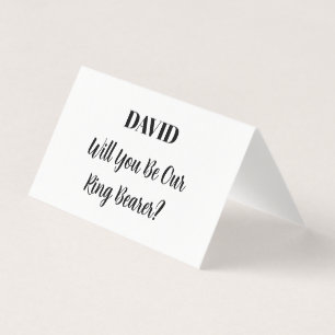 Ringbearer Custom Name Wedding Simple Minimal