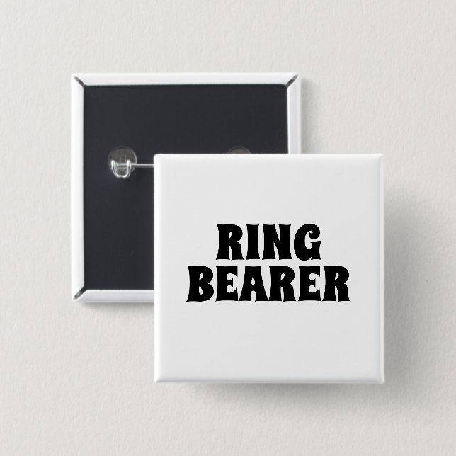 Ringbearer Elegant Classy Wedding Gift Favour Pins (Front & Back)