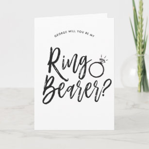 Ringbearer   Script Style Custom Wedding Card