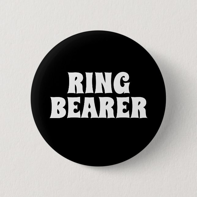 Ringbearer Stylish Classy Wedding Gift Favour 2023 6 Cm Round Badge (Front)