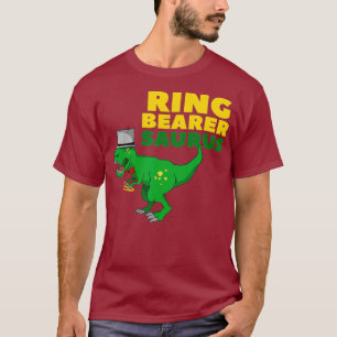 Ringbearer Wedding Ring T Re Dinosaur Marriage T-Shirt