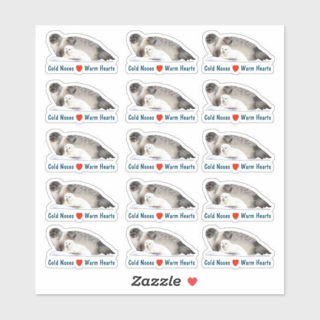Ringed Seal - Cold Noses Warm Hearts Sticker (Sheet)
