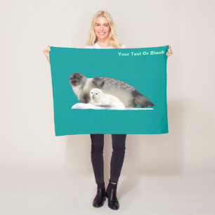 Ringed Seal Fleece Blanket