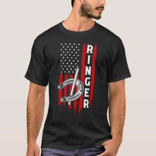 Ringer Horseshoe American Flag T-Shirt
