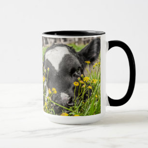 Ringer Mug with Picture of Calf